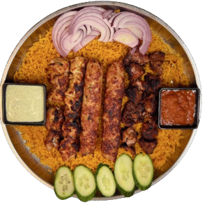 6 BBQ SKEWERS WITH RICE