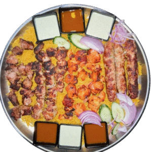 12 BBQ SKEWERS WITH RICE